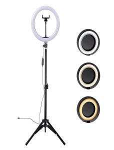 Kit ring light 26 cm 10"com tripé