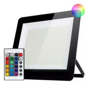 REFLETOR RGB 400 WATS CARCAÇA PRETA ;CORES VIVAS E DECORATIVAS